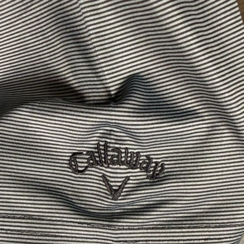 Callaway Mens Opti-Dri Micro Stripe Golf Polo Shirt Grey Black Large Patriotic M